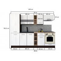 Bucatarie MARINA NEW 250 B Wenge / Decor K002